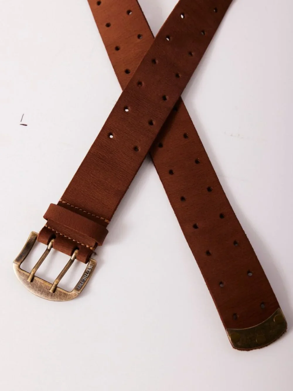 🆕 FREE PEOPLE We The Free Double Cross Belt / Cognac